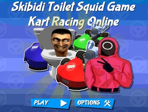 Παιχνίδι Skibidi τουαλέτα Squid Game Kart Racing Online  σε απευθείας σύνδεση