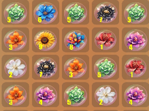 Παιχνίδι Dice Puzzle Flowers! σε απευθείας σύνδεση