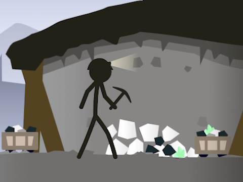 Παιχνίδι Προσομοιωτής εξόρυξης Stickman  σε απευθείας σύνδεση