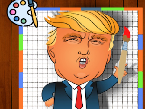 Παιχνίδι Χρόνος χρωματισμού Trump  σε απευθείας σύνδεση