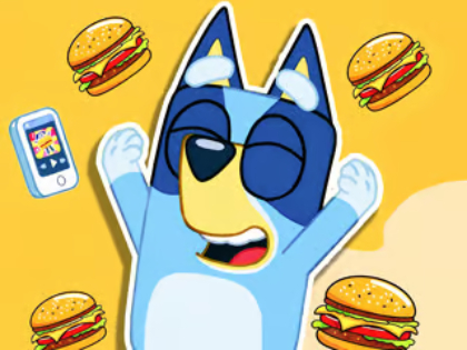 Παιχνίδι Παζλ παζλ: Burger Dog Bluey  σε απευθείας σύνδεση