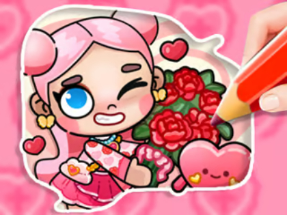 Παιχνίδι Βιβλίο ζωγραφικής: Avatar Valentine's  σε απευθείας σύνδεση