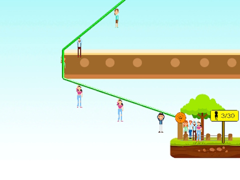Παιχνίδι Zipline άνθρωποι διάσωση  σε απευθείας σύνδεση