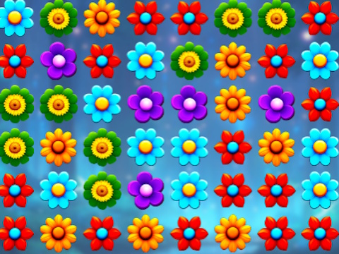 Παιχνίδι Mystic Flower Match  σε απευθείας σύνδεση