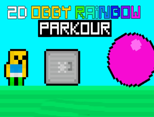 Παιχνίδι 2D Obby Rainbow Parkour  σε απευθείας σύνδεση