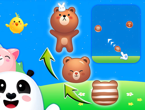 Παιχνίδι Συγχώνευση ζώων: Bubble Shooter  σε απευθείας σύνδεση