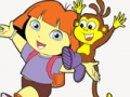 Παιχνίδι Dora the Explorer χρωματισμός διασκέδαση  σε απευθείας σύνδεση