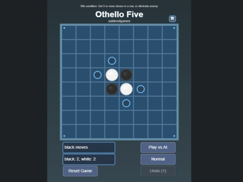Παιχνίδι Othello πέντε σε απευθείας σύνδεση