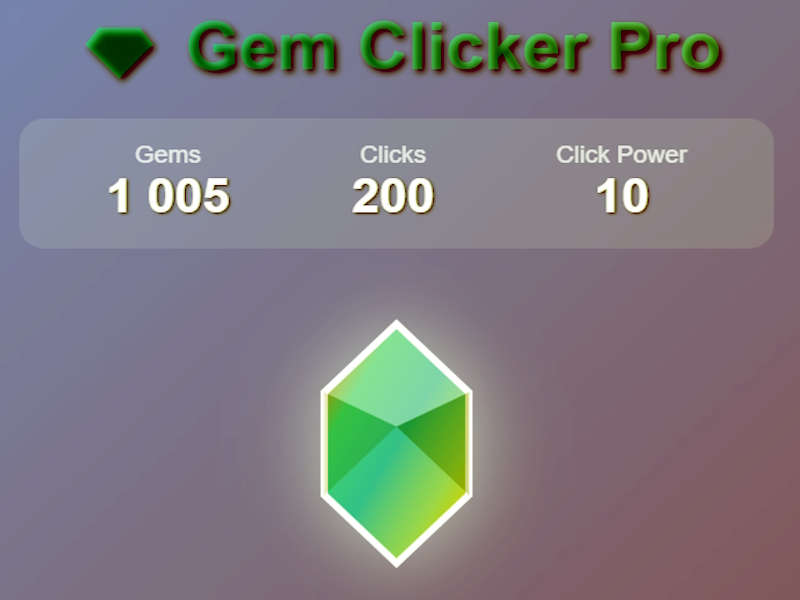 Παιχνίδι Gem Clicker Pro σε απευθείας σύνδεση