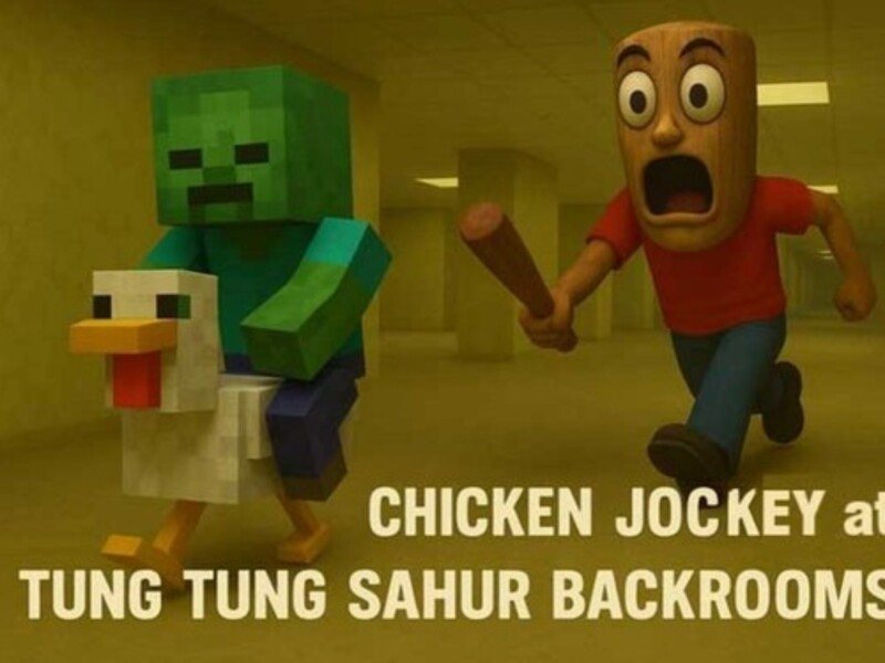 Παιχνίδι Κοτόπουλο Jockey στο Tung Tung Sahur Backrooms σε απευθείας σύνδεση