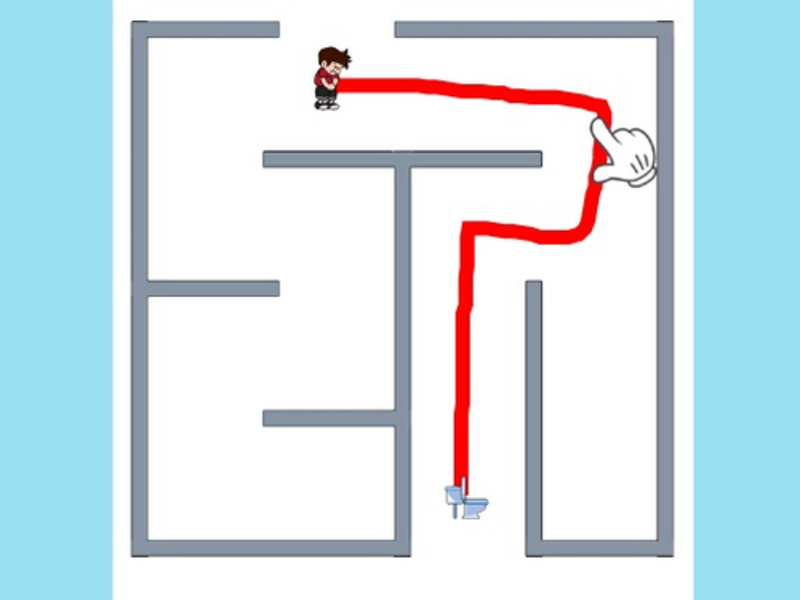 Παιχνίδι Maze Escape τουαλέτα βιασύνη σε απευθείας σύνδεση