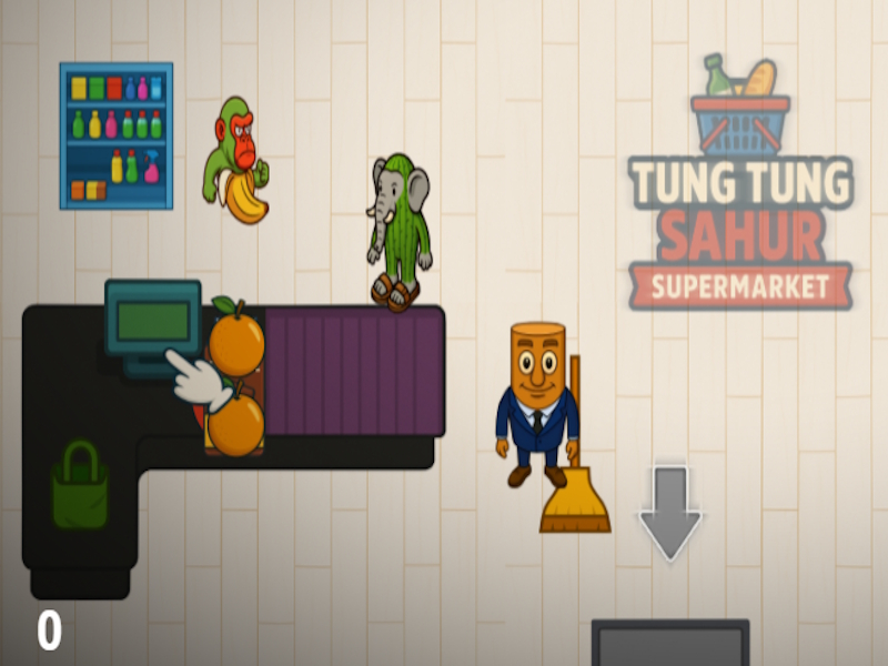 Παιχνίδι Tung tung supermarket sahur σε απευθείας σύνδεση
